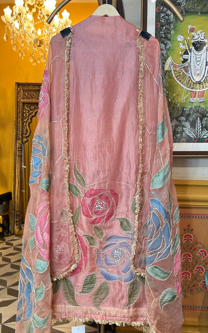 Gulrosh Organza Suit (Pink)