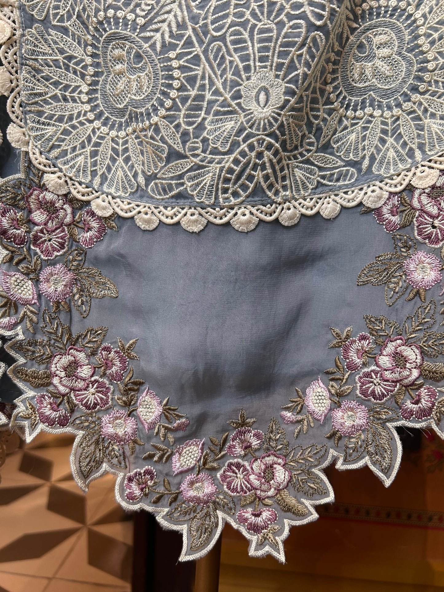 Zohira Organza Suit (Blue)