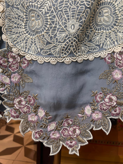 Zohira Organza Suit (Blue)