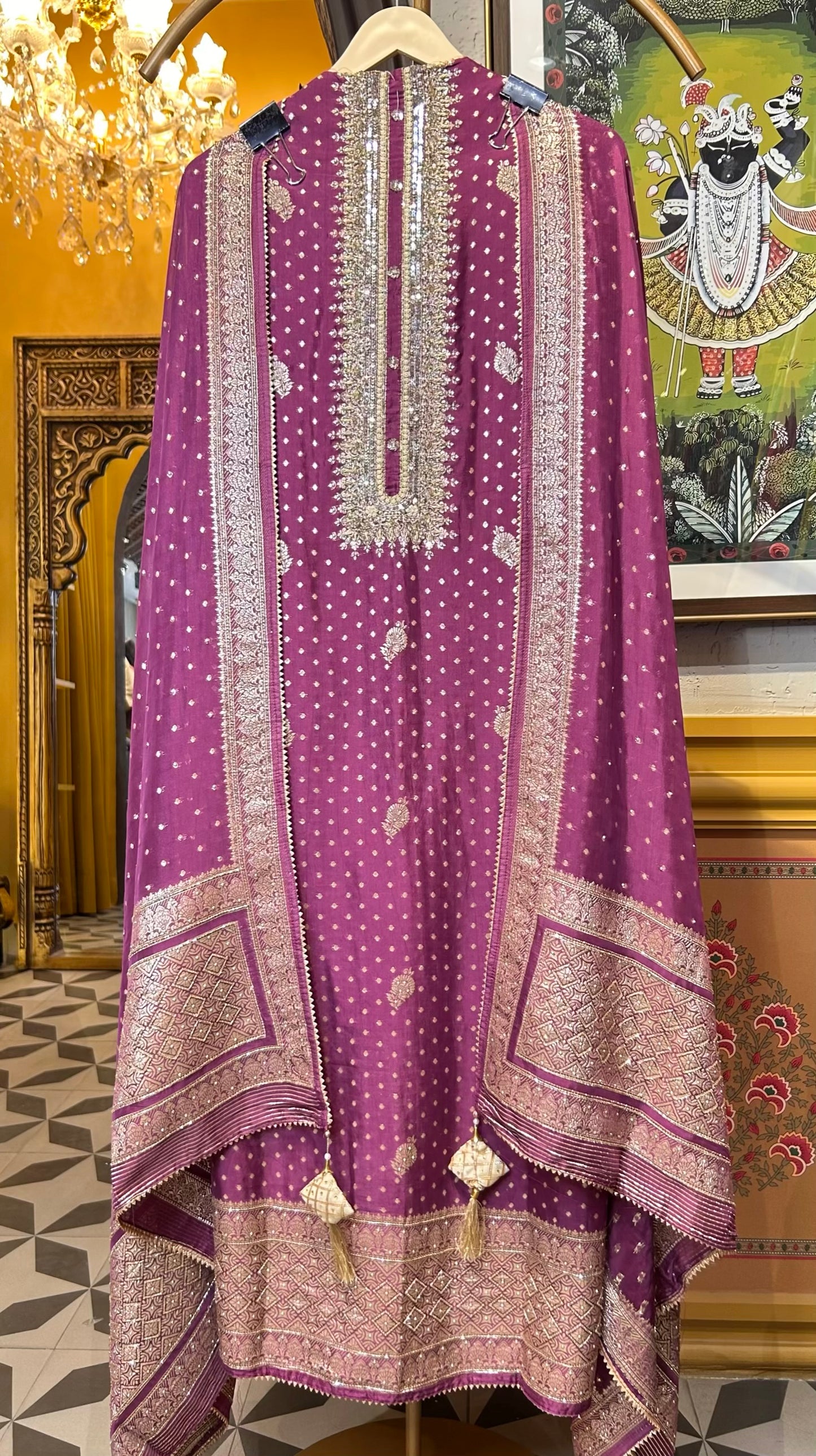 Adaayein Organza Suit (Purple)