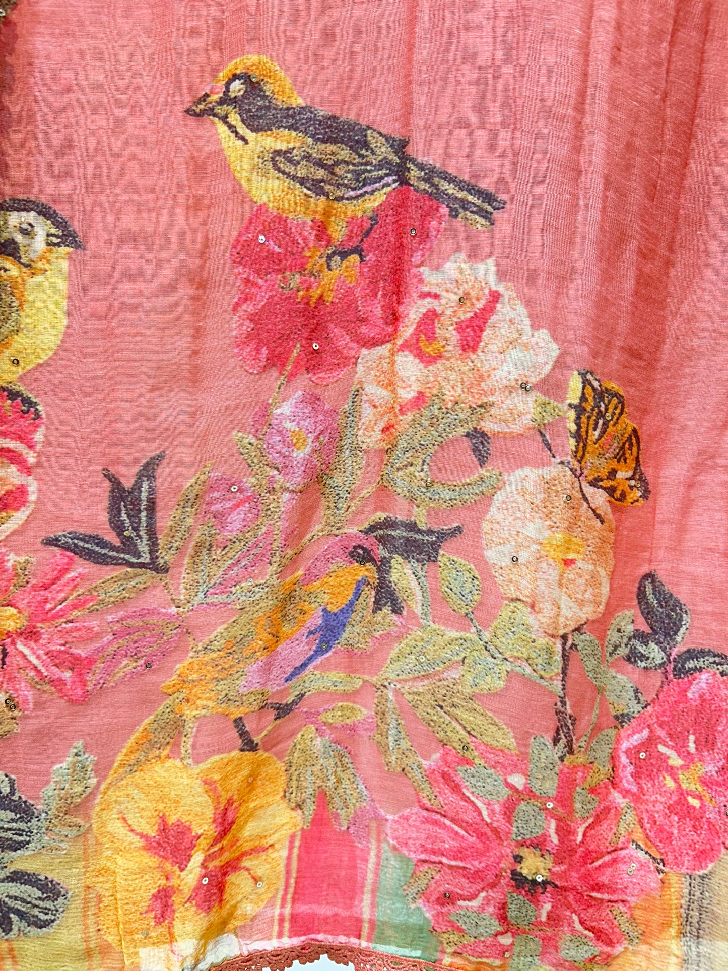 Avira Aaina Print Suit (Pink)