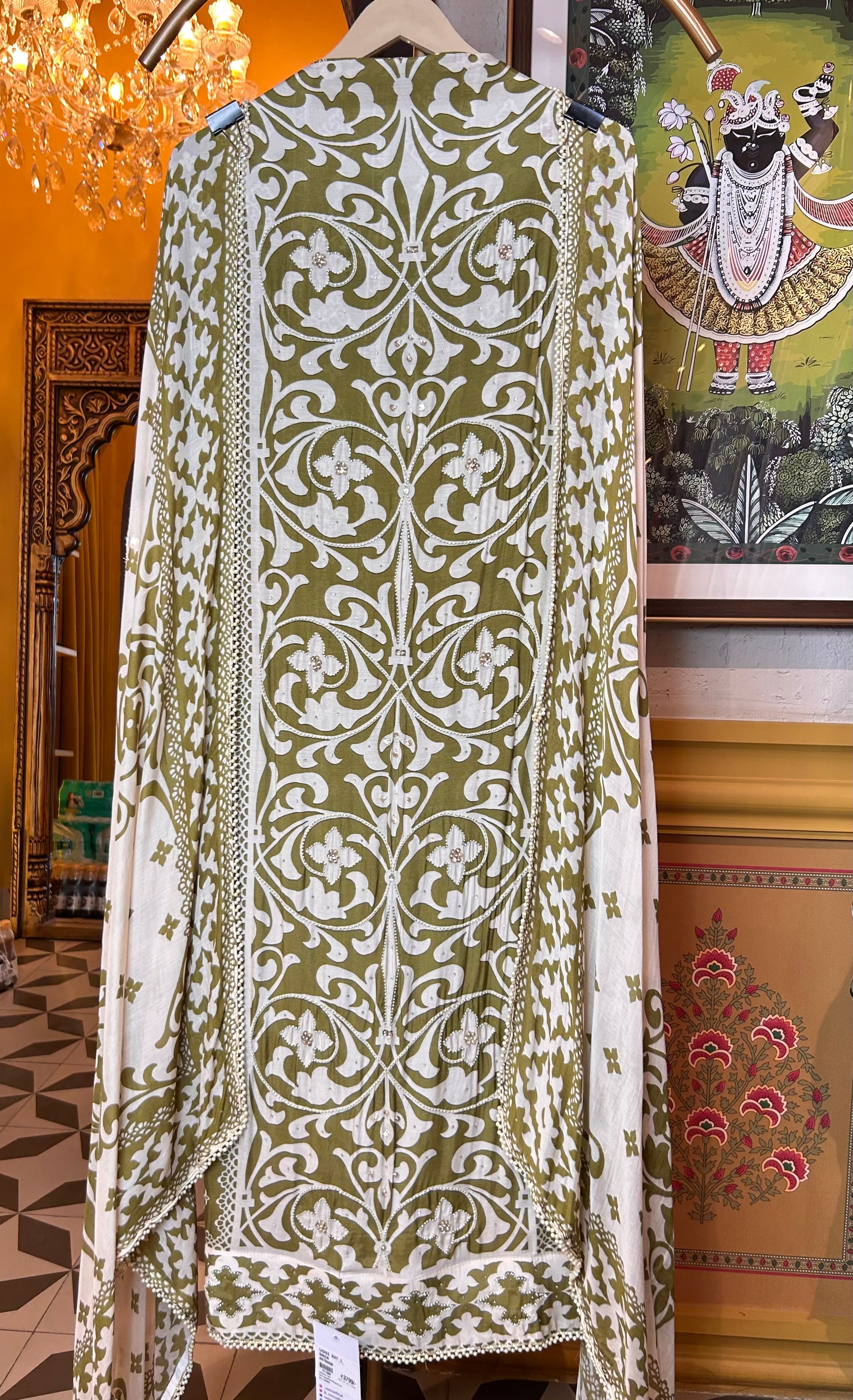 Ilahi Muslin Suit (Green)