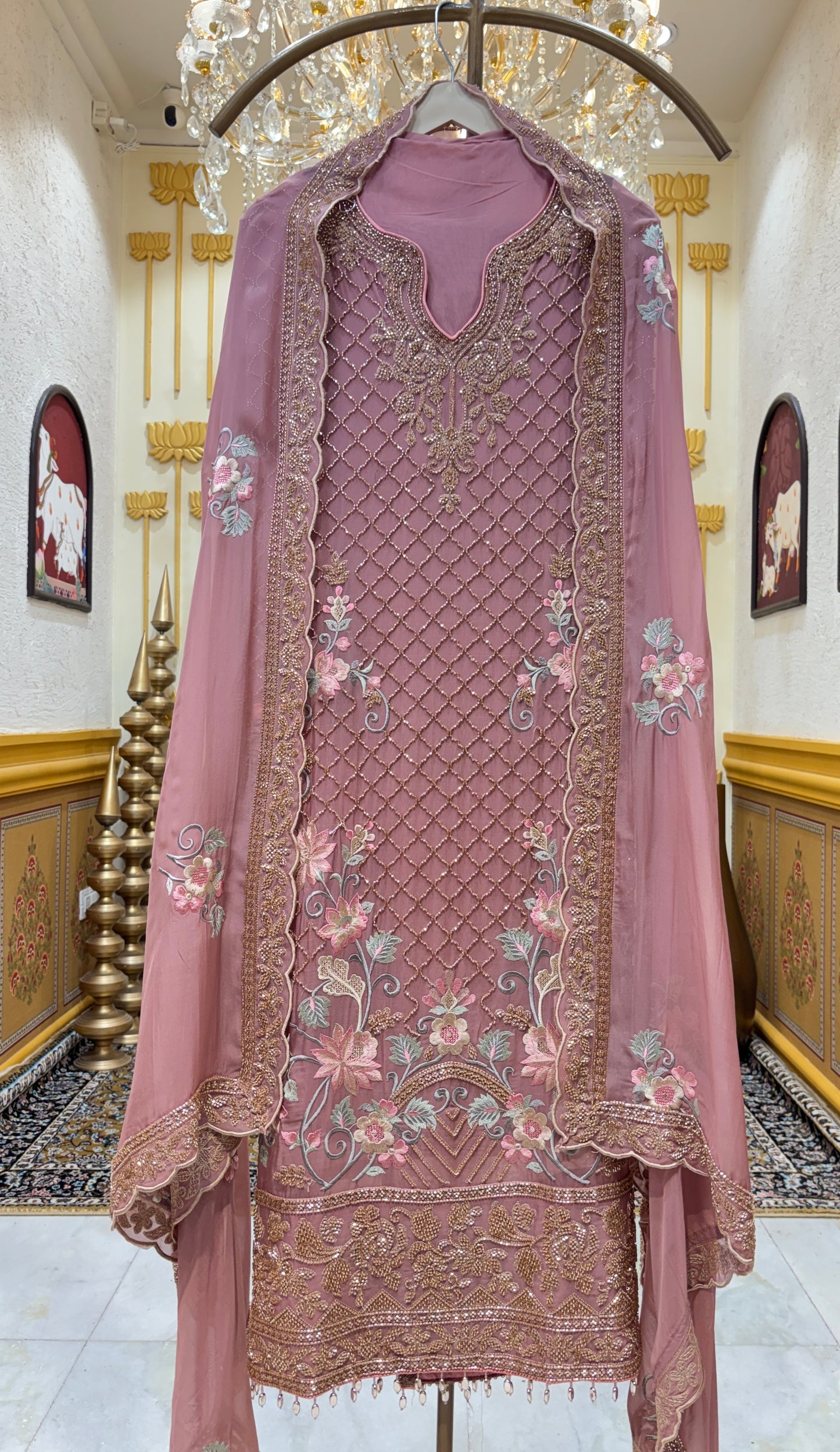 Mehrunnisa Handcrafted Georgette Suit