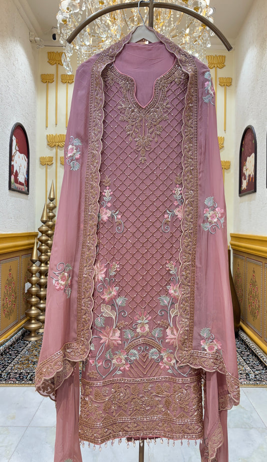 Mehrunnisa Handcrafted Georgette Suit