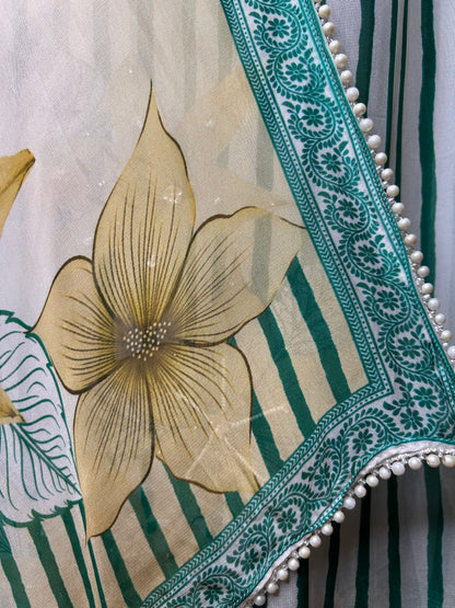 Ziyara Organza Suit (Green)