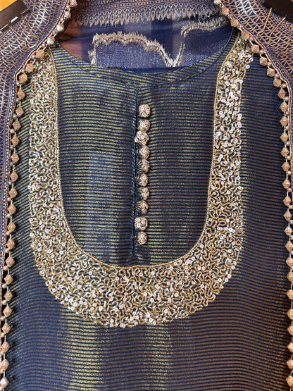 Naureh Organza Suit (Blue)