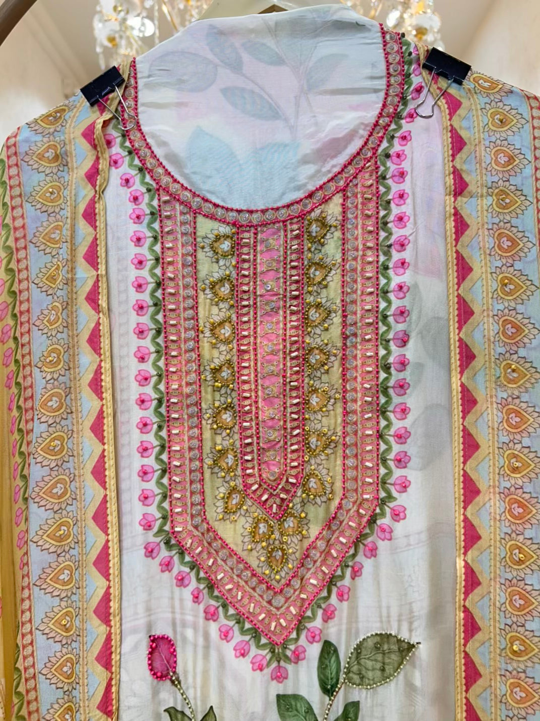 Rivaaya Pearl Crepe Suit