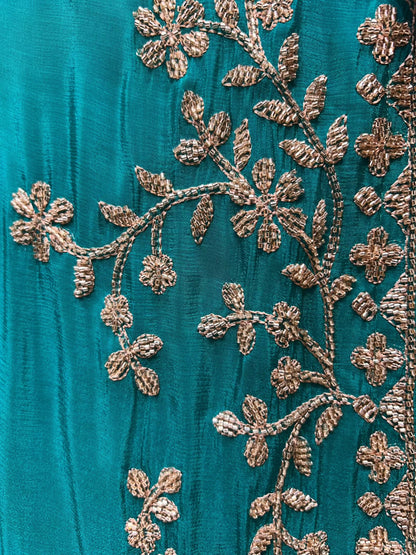 Elina Chinon Handwork Sharara Set (Green)