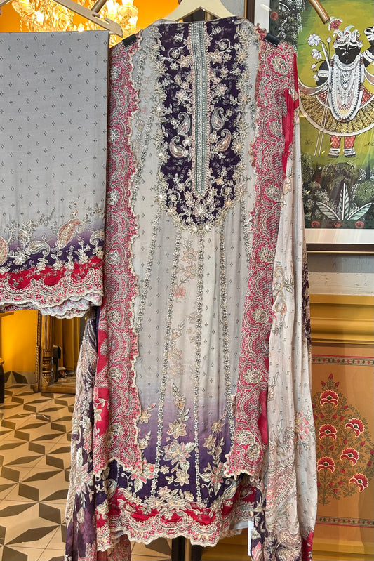 Eira Crepe Kali Suit (Purple)