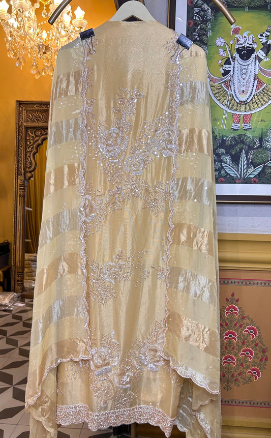 Zarqash Organza Suit (Yellow)