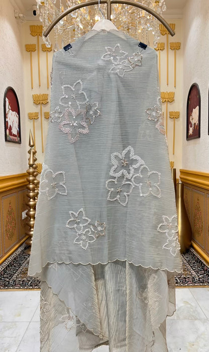 Aarifa Crush Karigari Suit (Pista Green)