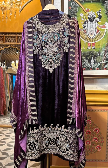 Zohraé-Velvet Suit (Purple)