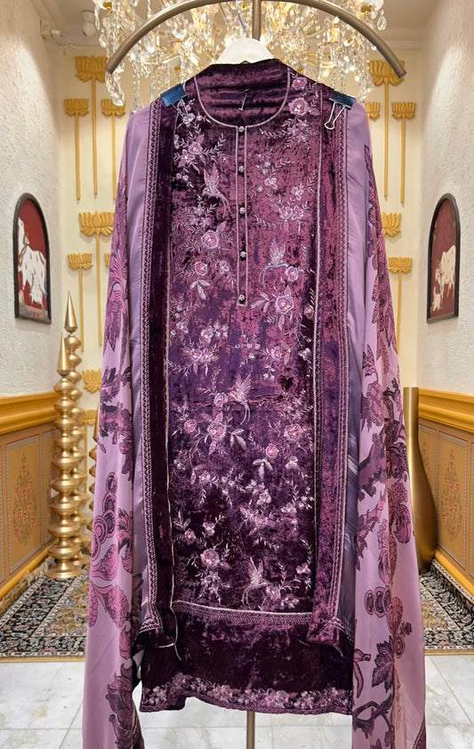 Zarvella Velvet Éclat Suit (Wine)