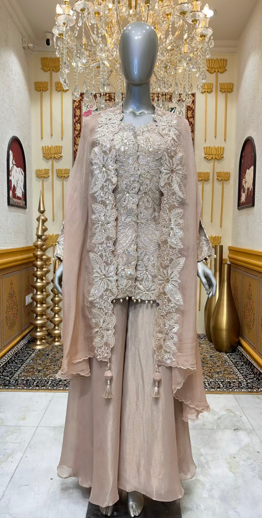 Afsara Shimmer Cape Ensemble