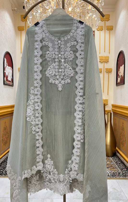 Mehrya Dori Spark Suit (Pista Green)
