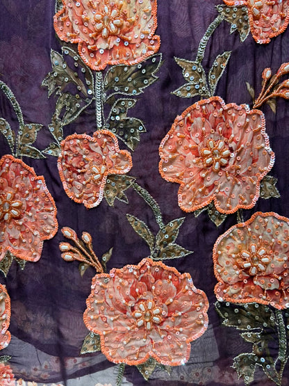 Zarhaya Karigari Suit (Purple)