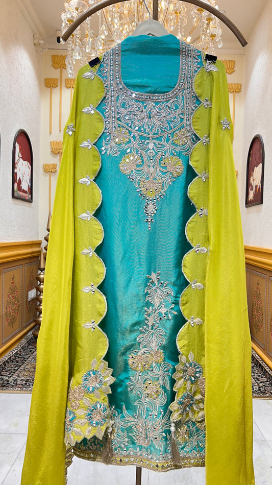 Sitara Veil Silk Suit