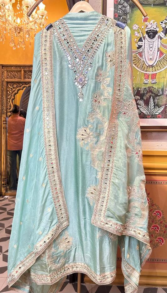 Sitarah Silk Suit (Green)