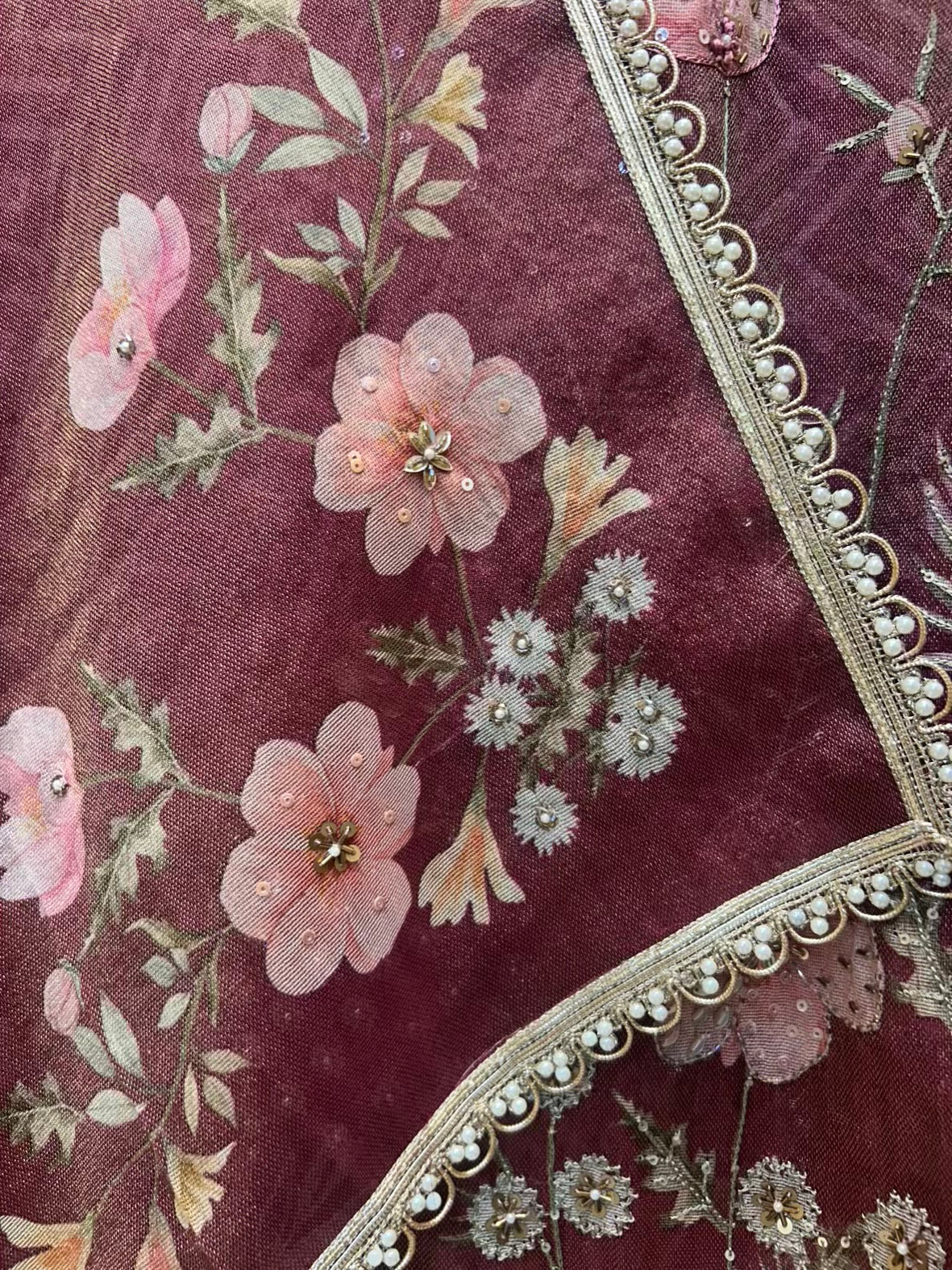 Zarveesha Handprint Élan Suit (Mauve)