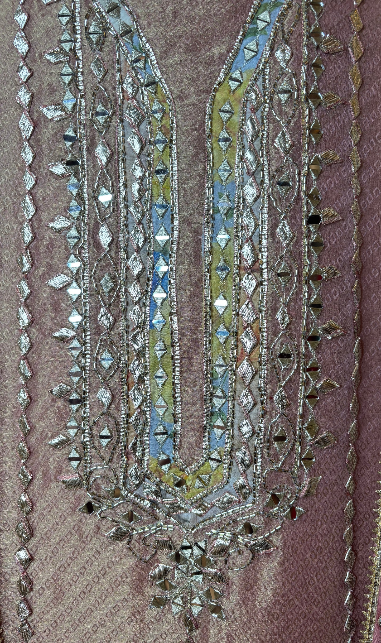 Ruvani Organza Suit (Pink)