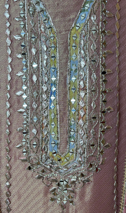 Ruvani Organza Suit (Pink)