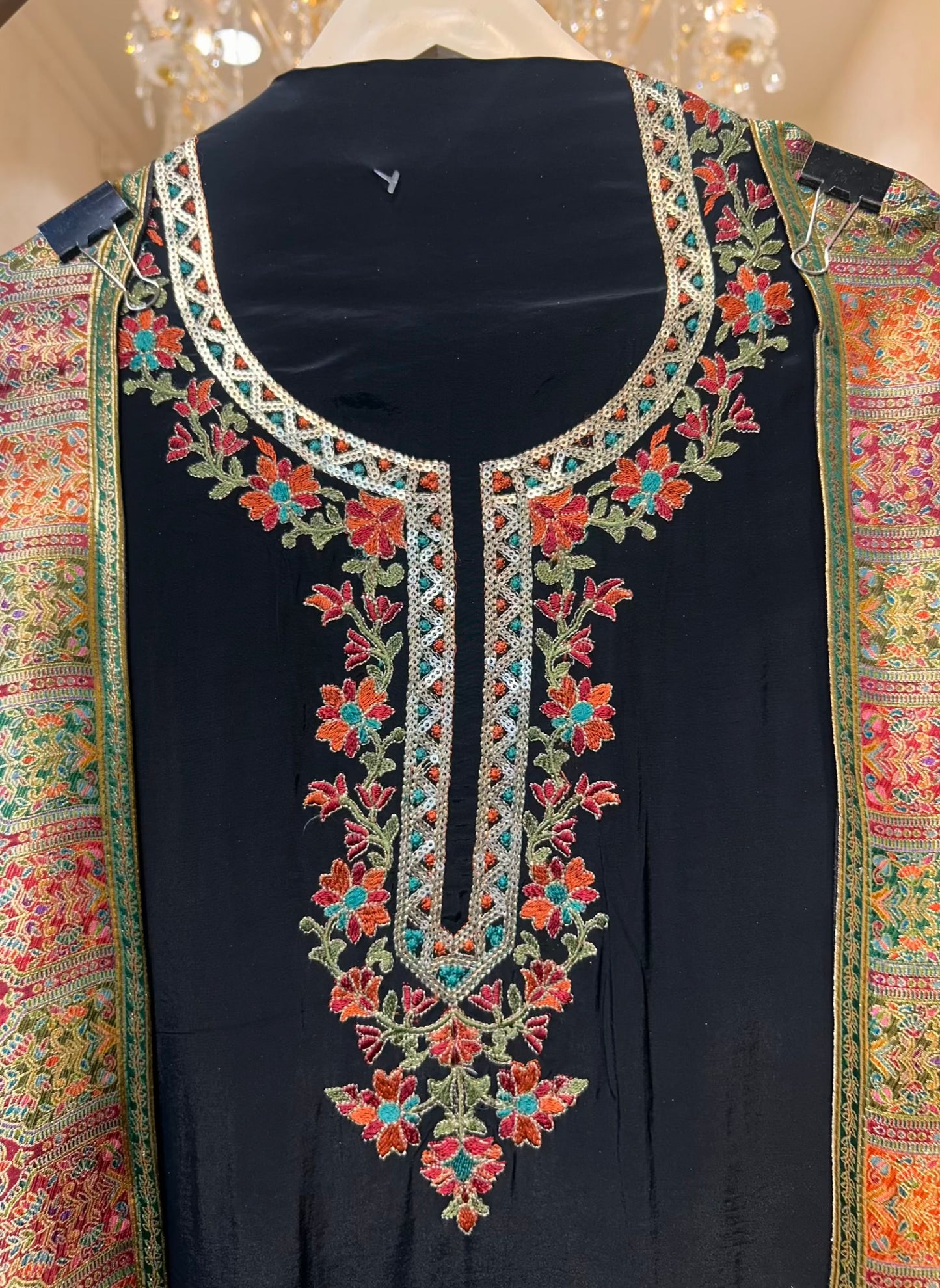 Sahira Silk Noor Suit (Black)