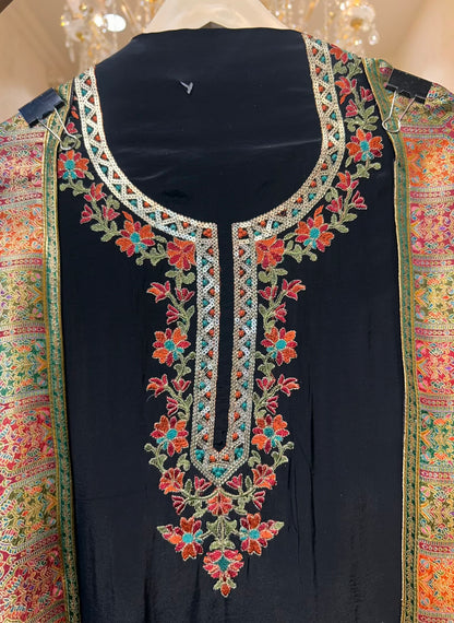 Sahira Silk Noor Suit (Black)