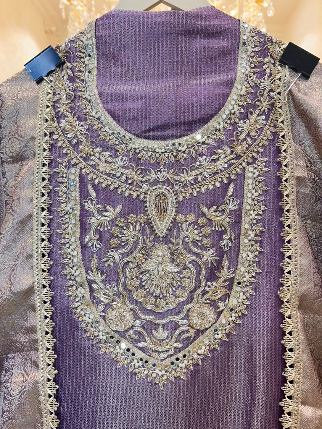 Afsara Banarasi Noor Suit (Purple)