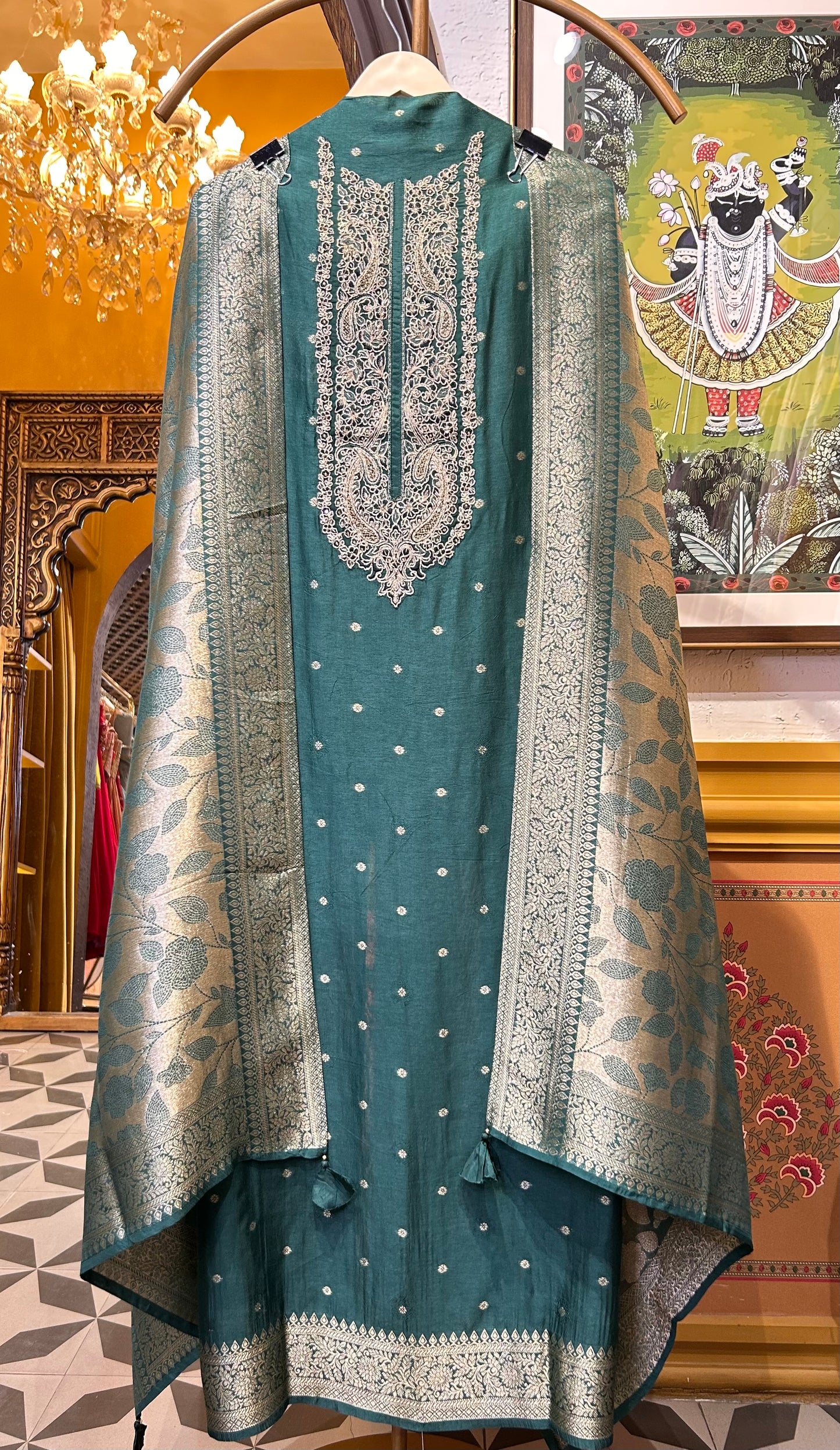 Oravielle Banaras Silk Suit
