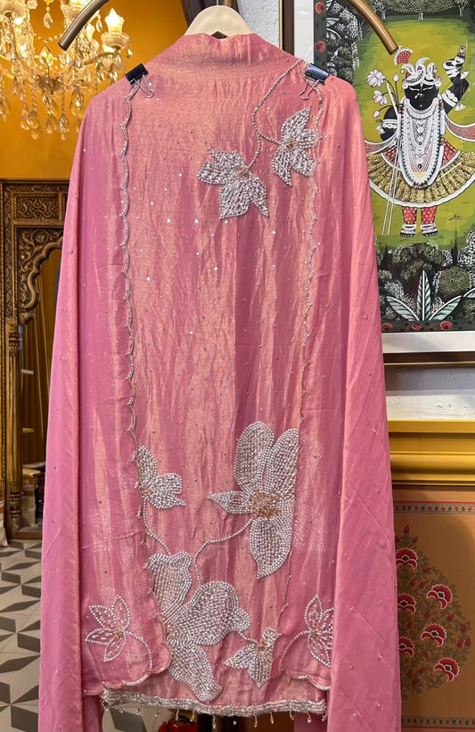 Layaan Organza Suit (Pink)