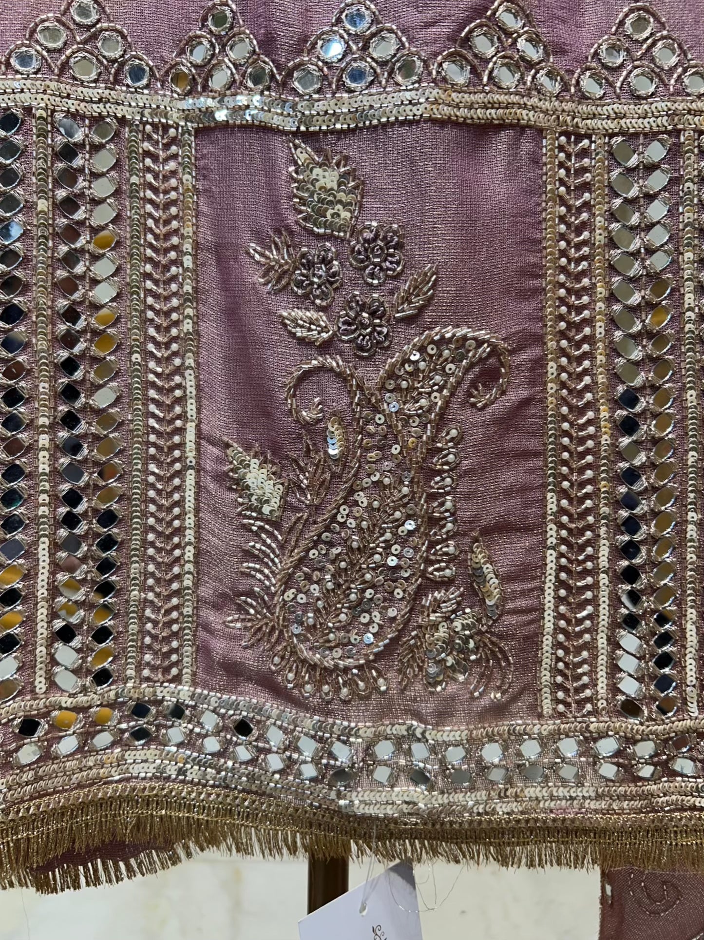 Ruhmehar Sheesha Kinari Suit (Lavender)