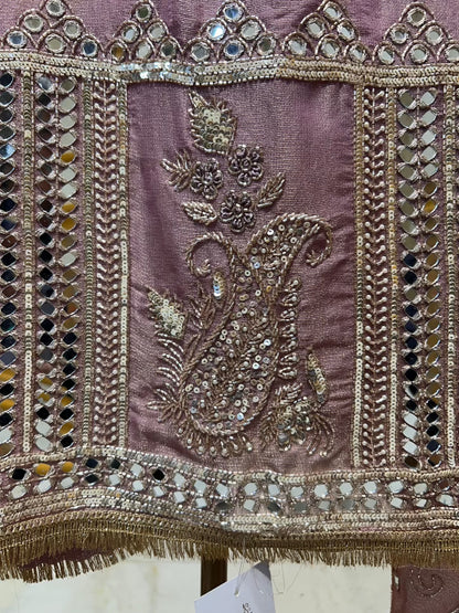 Ruhmehar Sheesha Kinari Suit (Lavender)