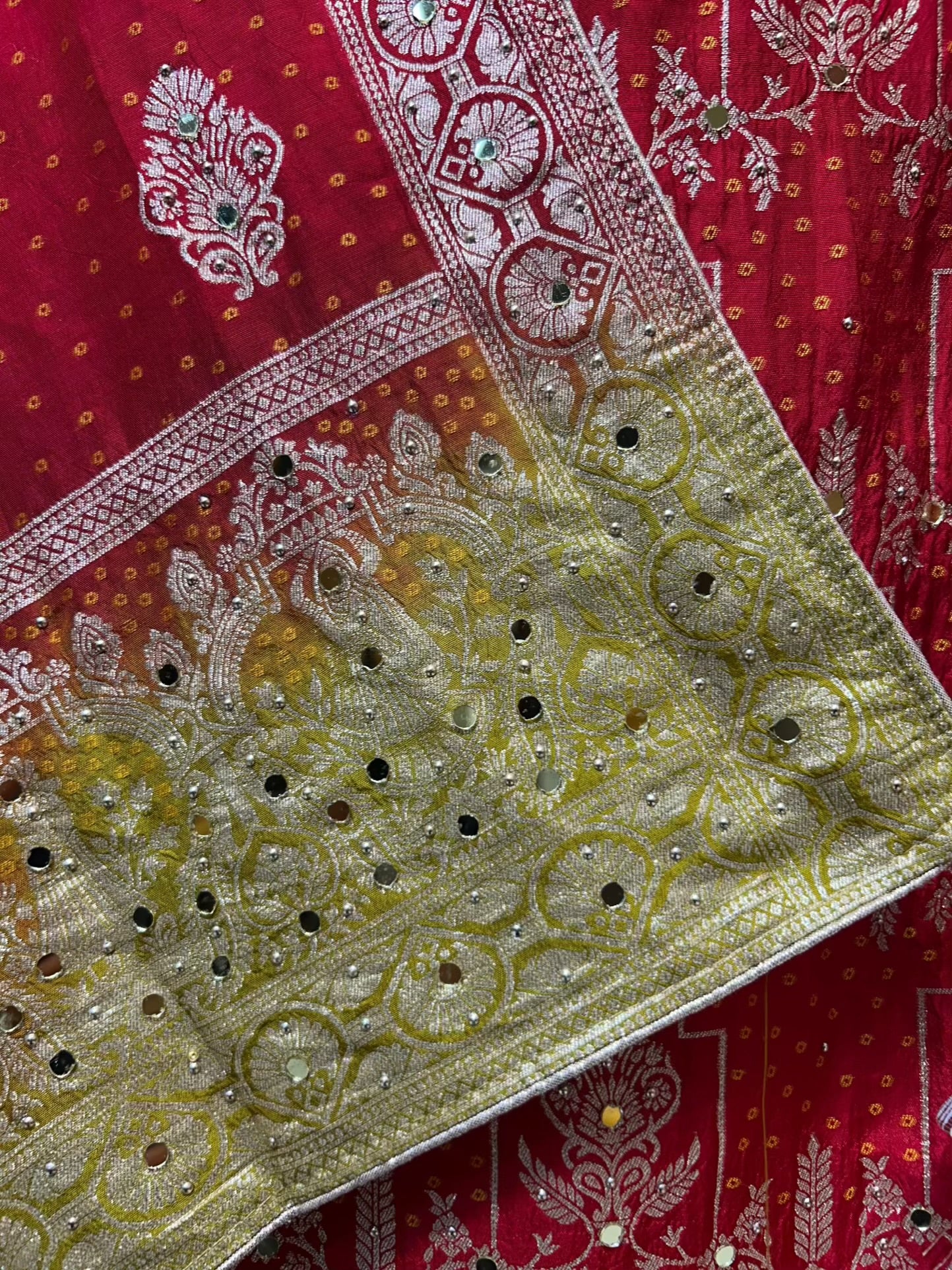 Gulraaya Bandhani Noor Suit (Red)