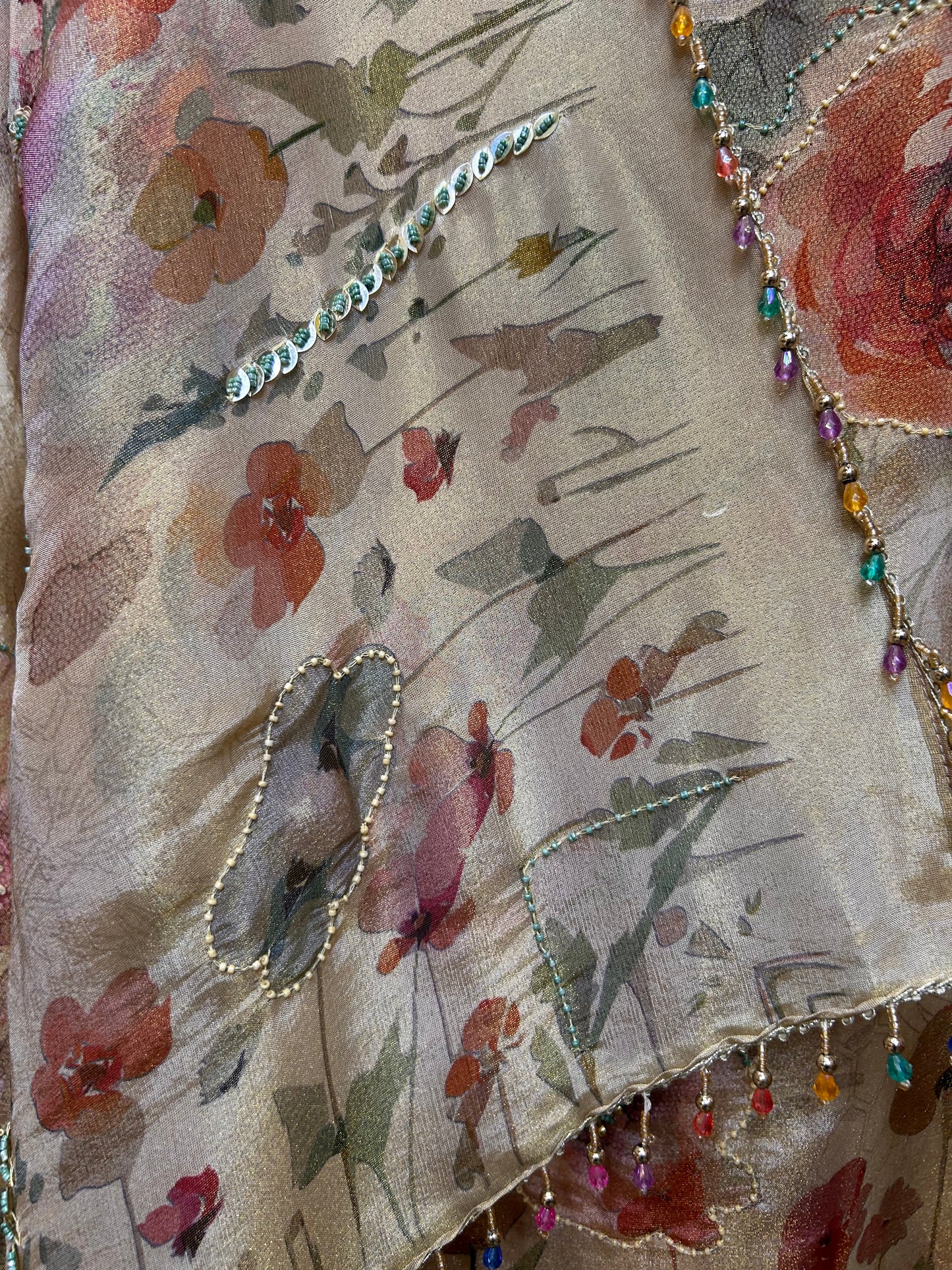 Sabaah Organza Suit (Beige)