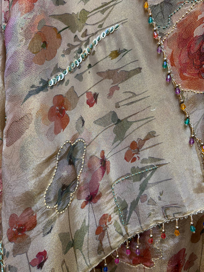 Sabaah Organza Suit (Beige)