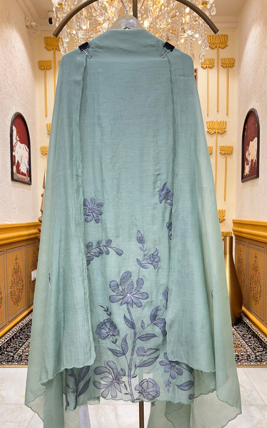 Saanvi Appliqué Grace Suit (Mint Green)