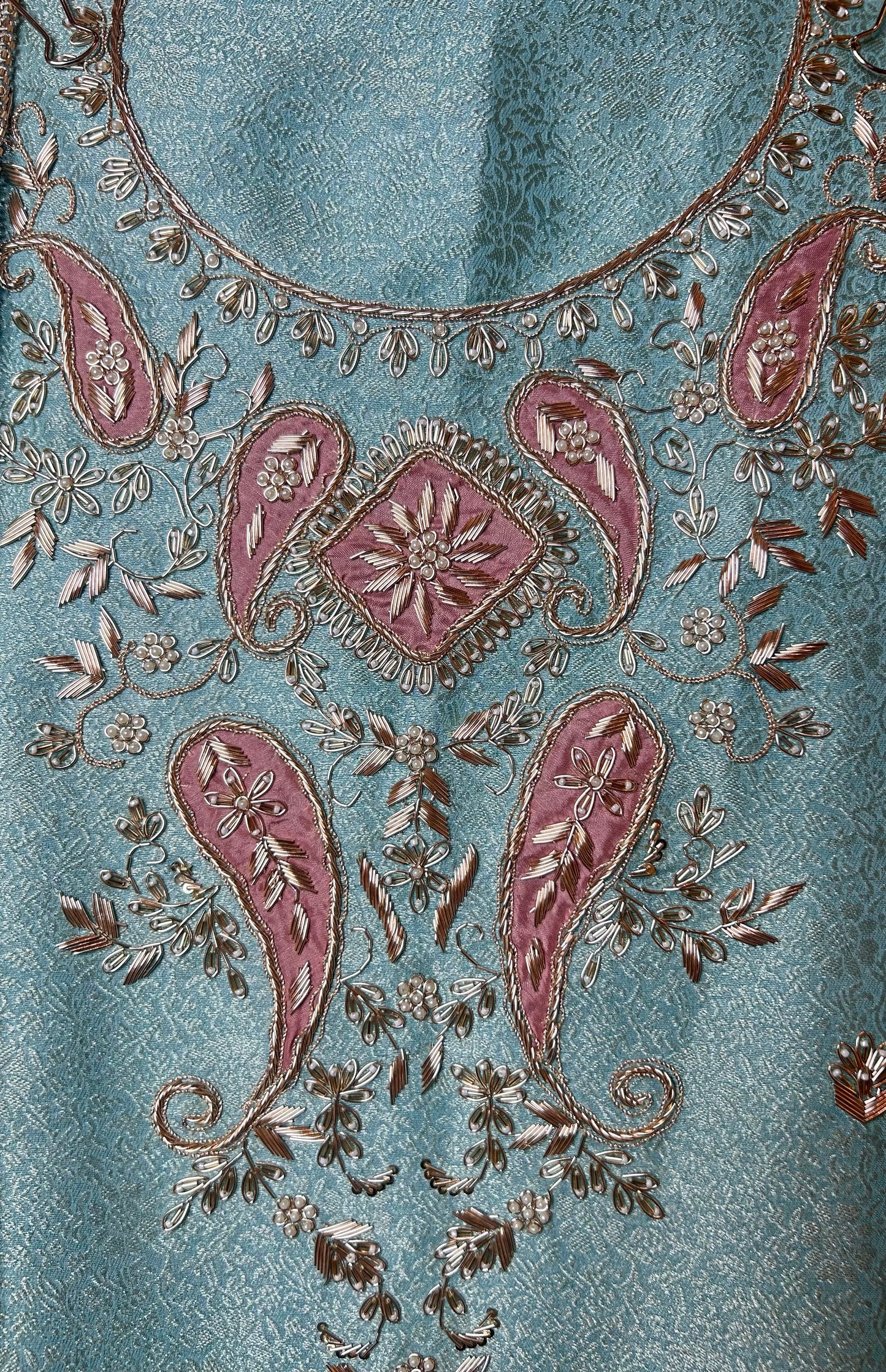 Suhayat Brocade Suit (Blue)