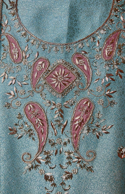 Suhayat Brocade Suit (Blue)