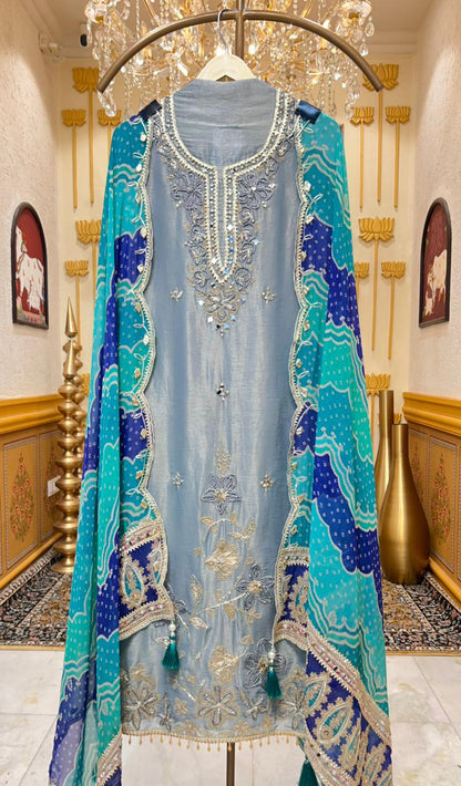 Gulbandhni Dori Suit (Blue)