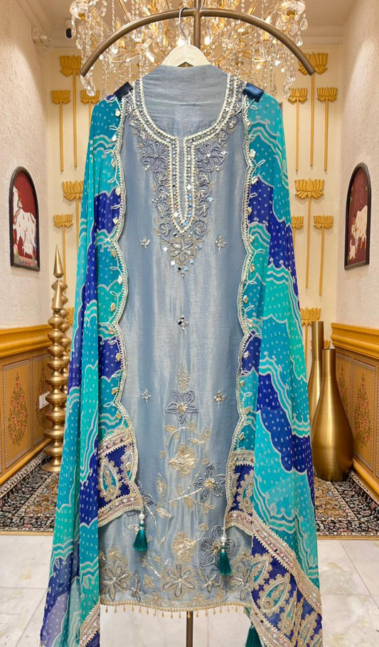 Gulbandhni Dori Suit (Blue)