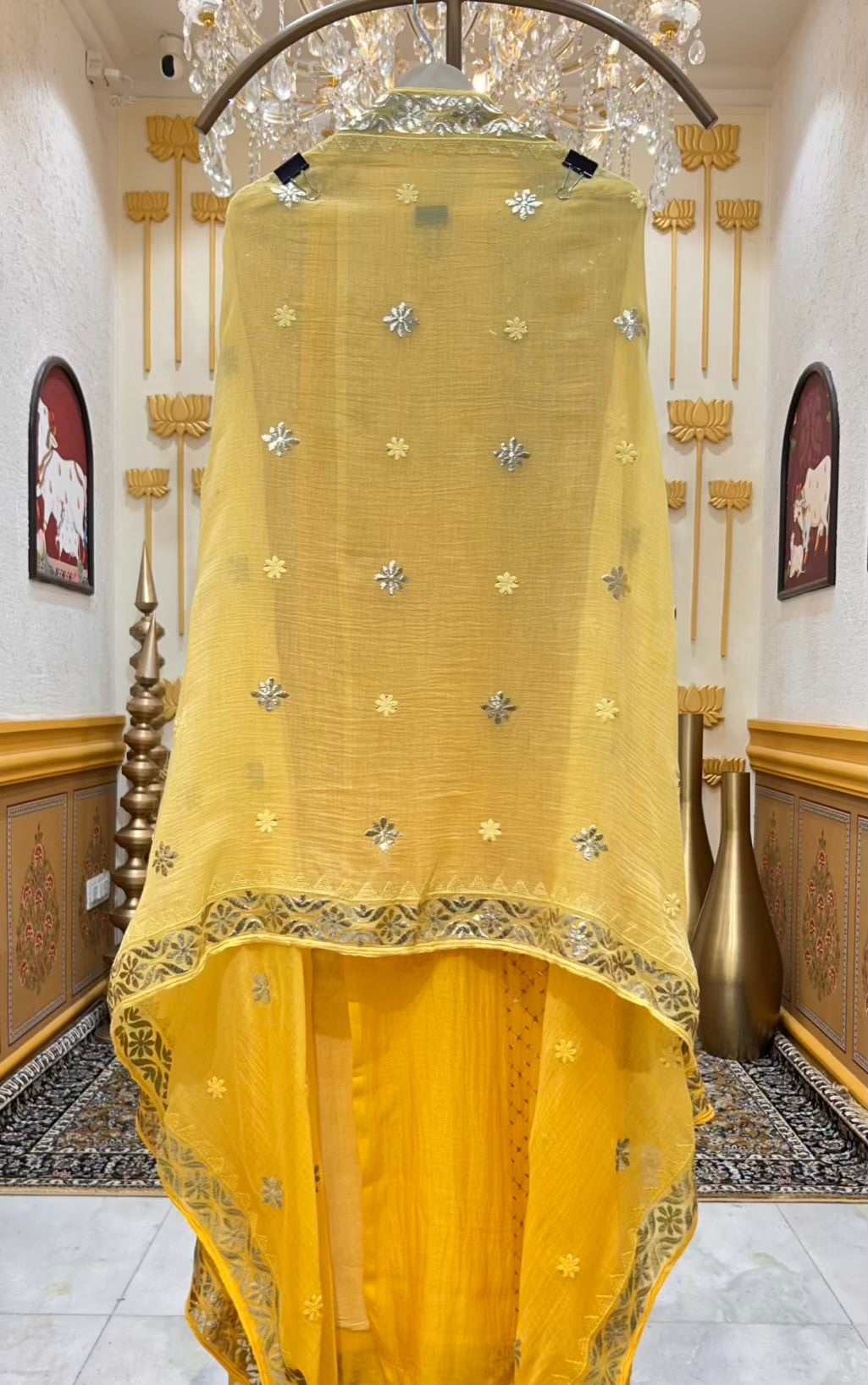 Zoraya Golden Zari Chanderi Suit
