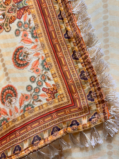 Nazira Mirror Mul Gota Suit (Rust)
