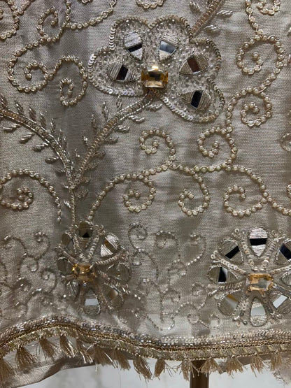 Zarvisha Aaina Kinari Suit (Ivory)