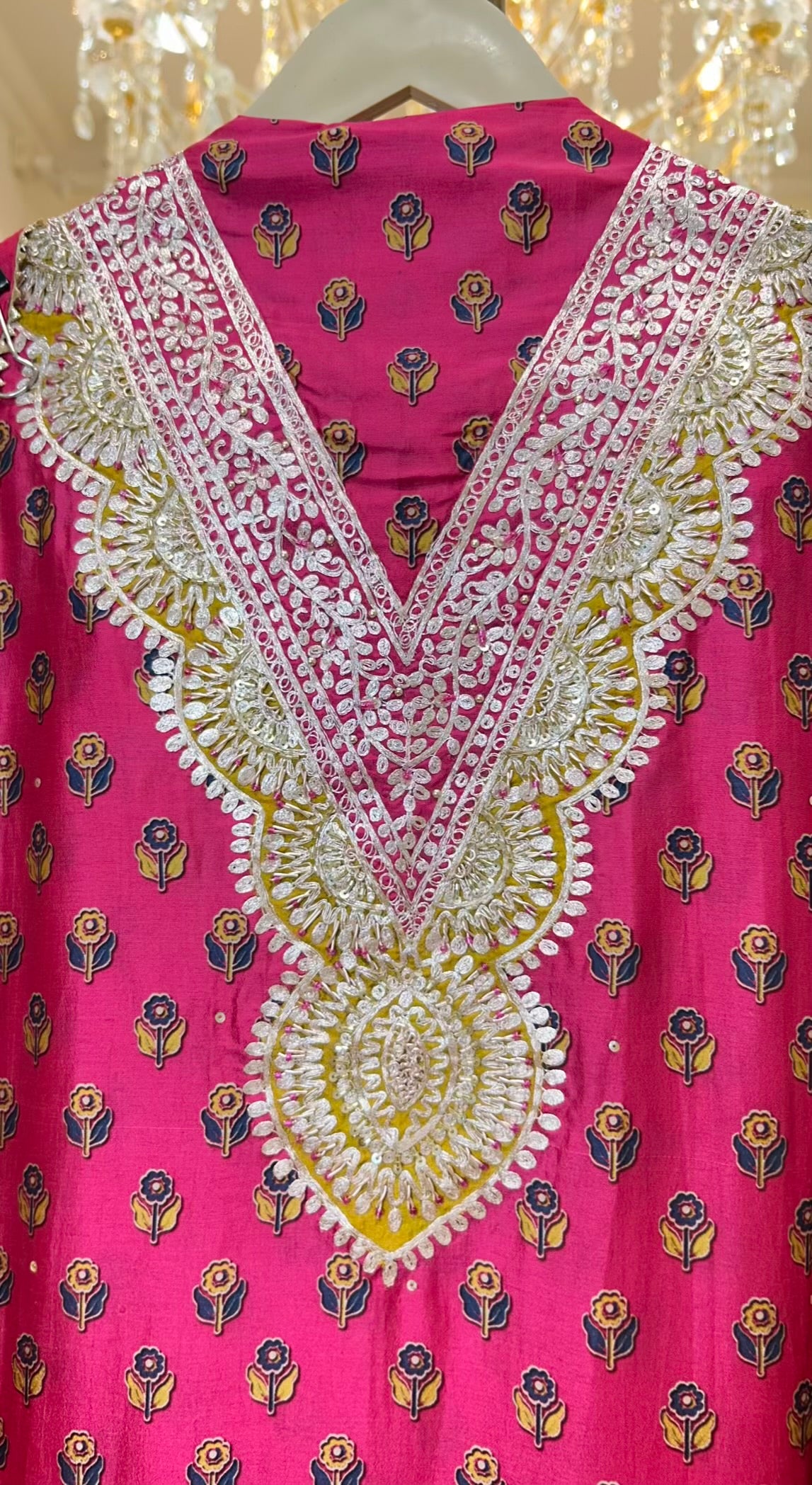 Zarinya Silk Aura Suit (Magenta)