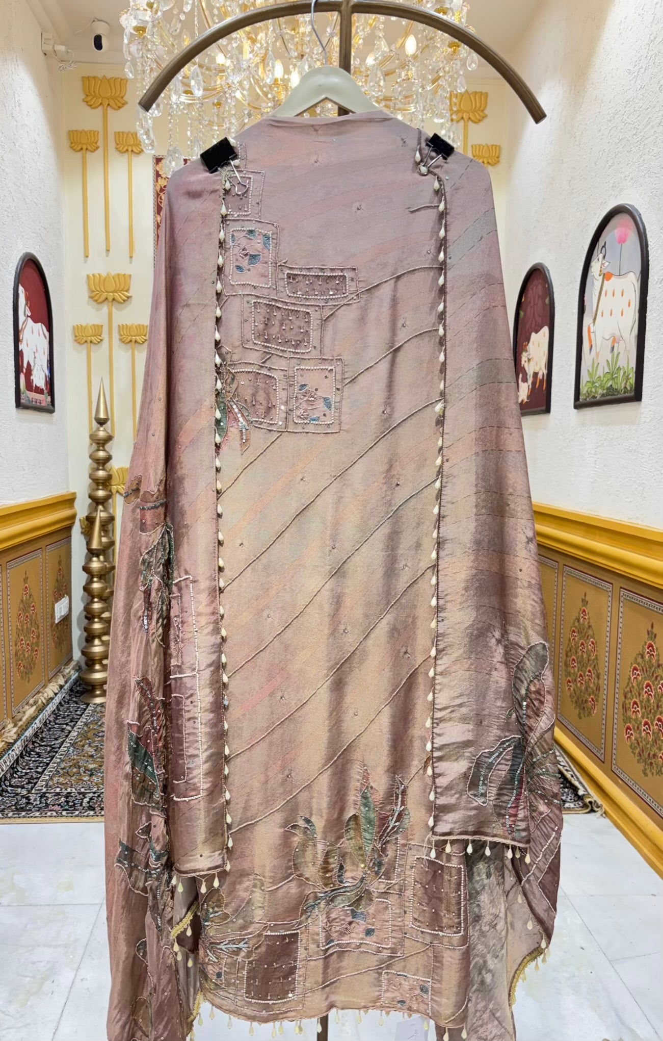 Mehzaa Pearl Tissue Organza Suit
