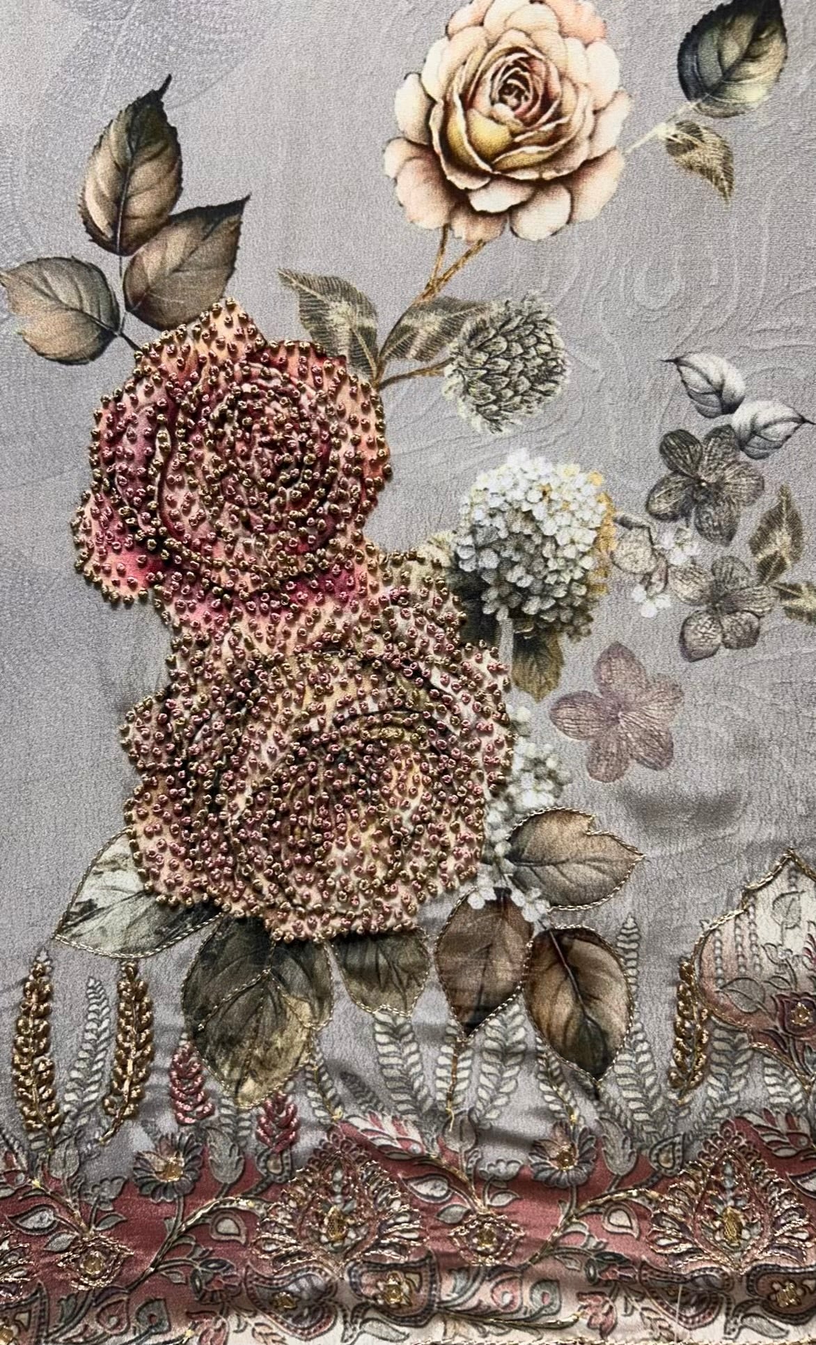 Anaya Threadwork Suit (Grey)