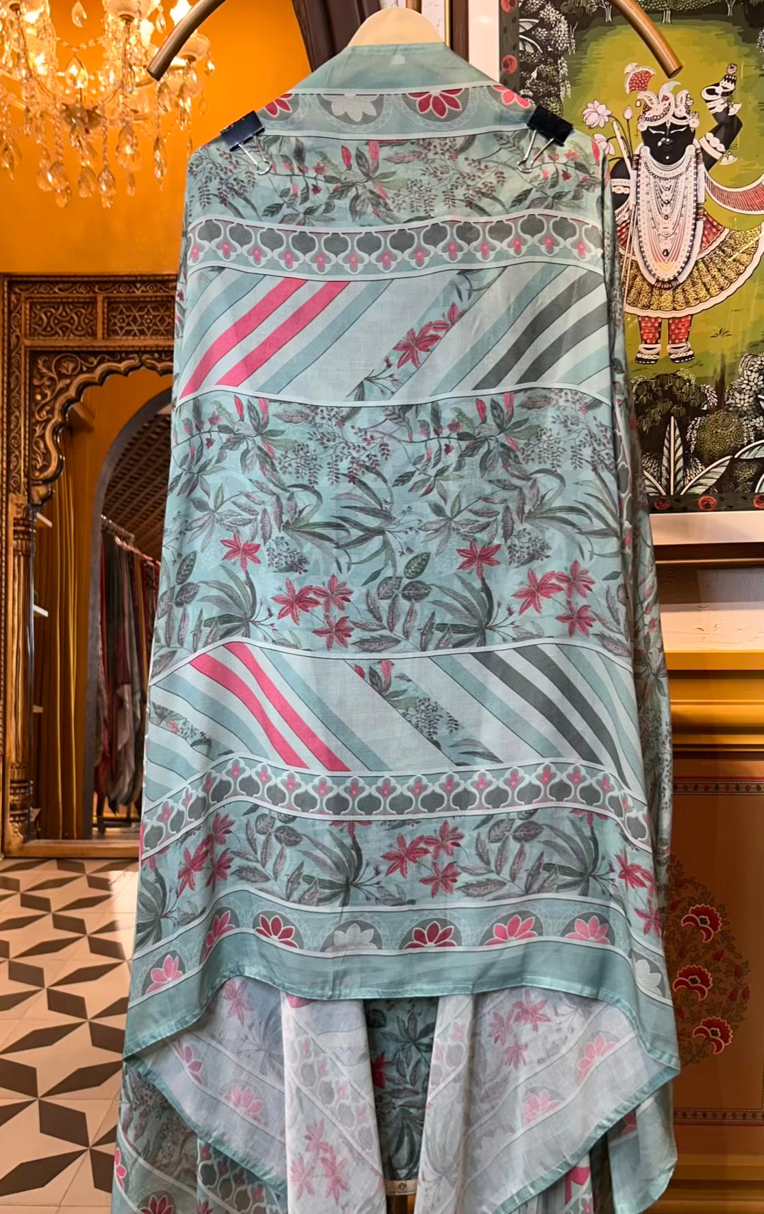 Ruhzaan Pashmina Suit (Blue)