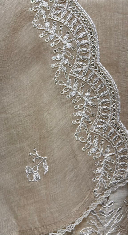 Ishara Mul Chanderi Suit (Beige)