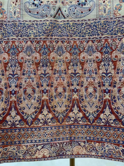 Sahiba Jamdhani Weave Suit (Maroon)