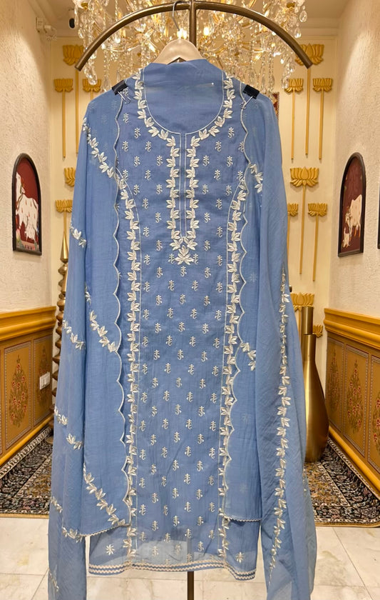 Aarini Resham Veil Suit (Blue)